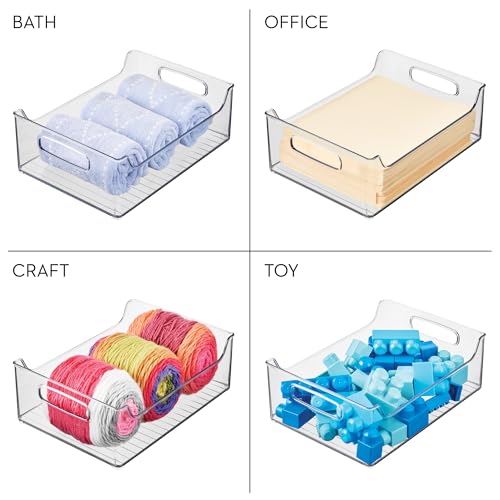 iDesign Stackable Clear Plastic Storage Bin, 4-Pack - Image 8