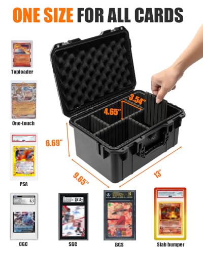 Graded Card Case for Sports Card Storage with Divider - Image 4