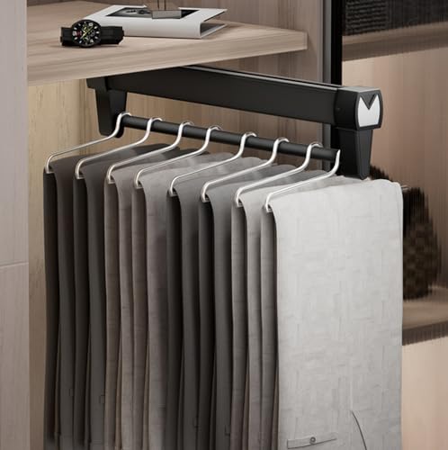 Adjustable Double-Rail Pull Out Clothes Hanger Rod - Image 2