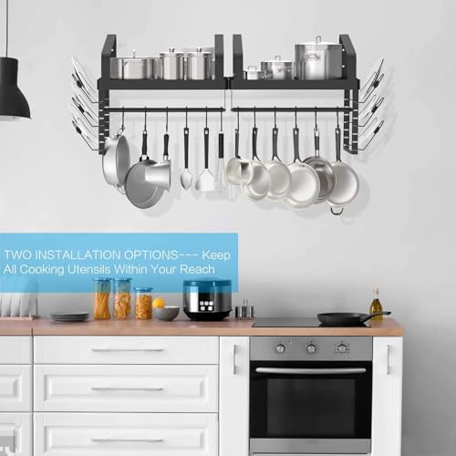 X-cosrack Pot Racks Wall Mounted Set of 2,with Towel | All Products - Image 7
