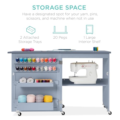 Best Choice Products Folding Sewing Table Multipurpose - Image 4