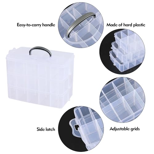 Plastic Storage Container Box with 30 Adjustable Compartments - Image 8