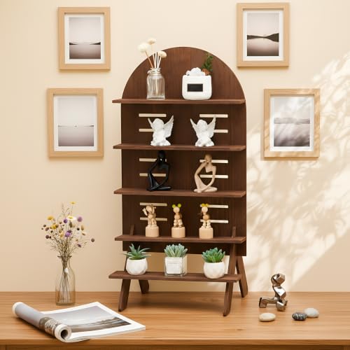 Blulu 5-Tier Wooden Display Shelf for Vendors 31.5 x 16 Inch Tall - Image 3