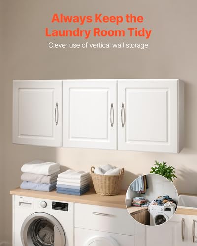 VEVOR Laundry Room Wall Cabinet, 2-Tier Wall Mounted - Image 5