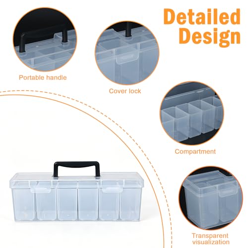 Tool Box Organizer, Clear Plastic Small Tool Box With 6 - Image 5