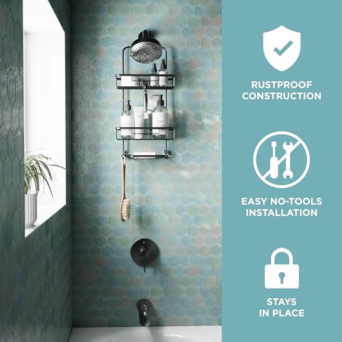 Zenna Home Rustproof Hanging Shower Caddy, Over the | All Products - Image 3