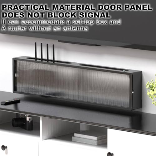Wall-WiFi Router Storage Box,Wooden Wireless Router Organize Rack - Image 4