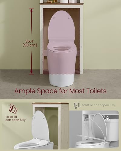VASAGLE Over the Toilet Storage Cabinet, Doors - Image 5