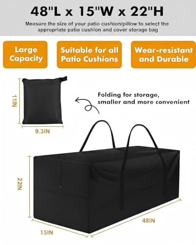 Patio Cushion Storage Bag,Outdoor Cushion Storage Bag - Image 3
