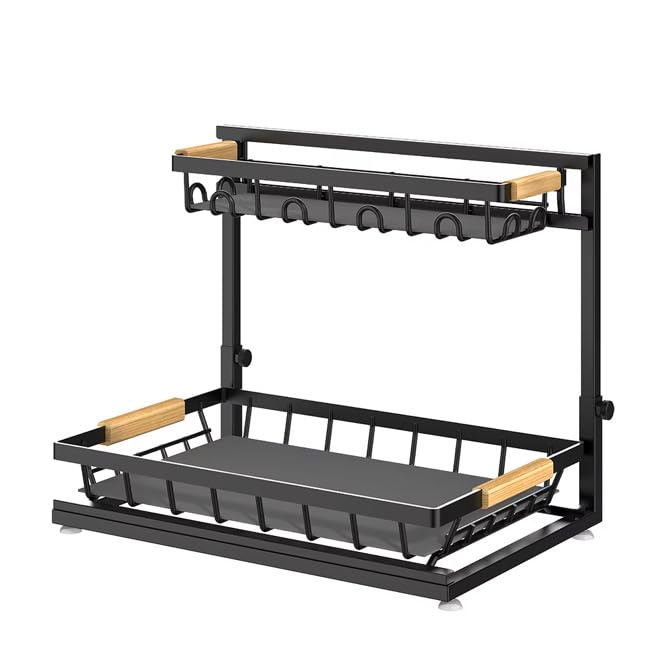 Expandable 2-Tier Under-Sink Organizer with Sliding Drawer – - Image 5