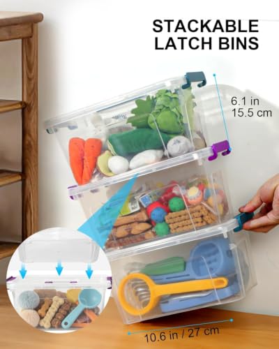 Storage Bins with Lids,7Qt Clear Stackable Storage Containers - Image 5