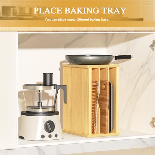 4 Tier Tray Dividers for Cabinets, Kitchen Vertical Baking Sheet - Image 6