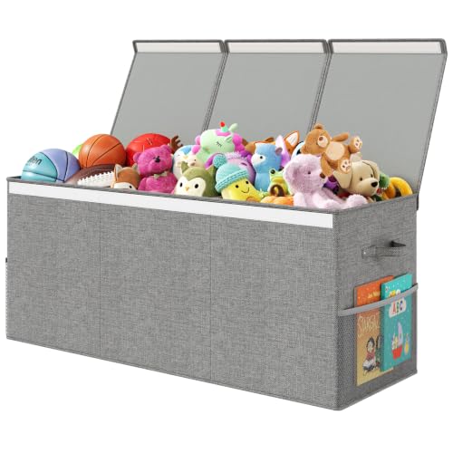 150L Extra Large Toy Storage Box with Lid, Foldable Toy - Image 2