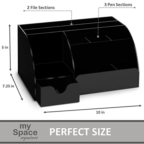 My Space Organizers Black Desk Organizer with 9 Compartments - Image 7
