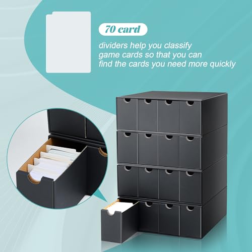 Cholemy Trading Card Storage Box Card Organizer, 4 Row - Image 6