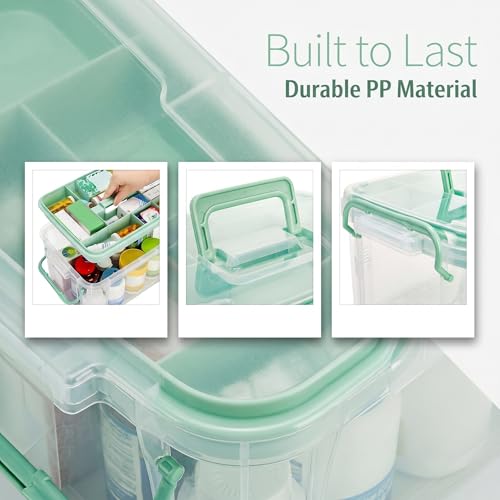 Goaste 15QT Clear Medicine Organizer Box with Handle - Image 4