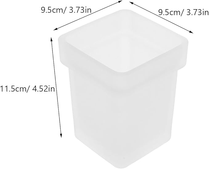 BESPORTBLE Toilet Bowl Brush Cup Ceramic Holder Square Matte Scrubber Brush Storage for Bathroom Cleaning Tool