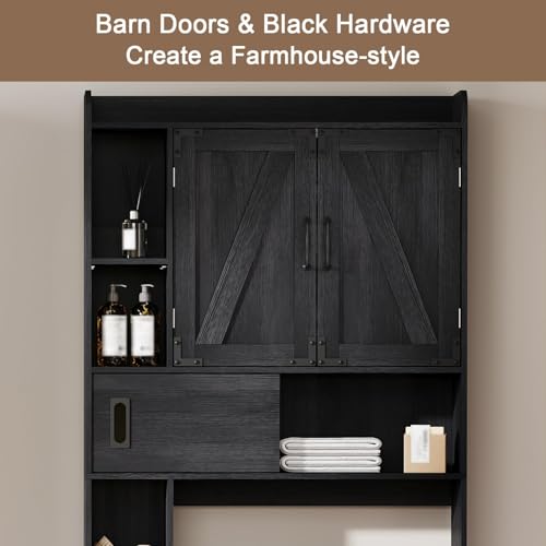ChooChoo Over The Toilet Storage Cabinet with Sliding Door - Image 5