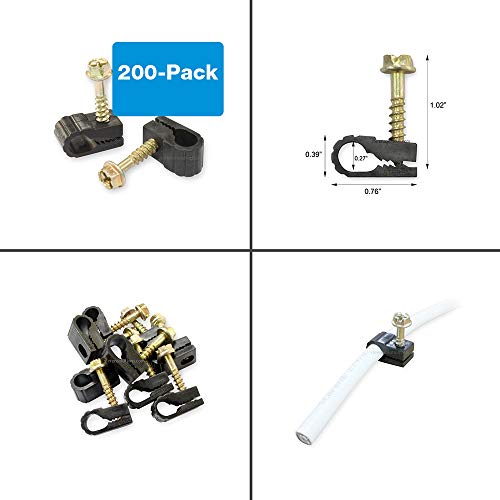 STEREN Coaxial Cable Clips - Cable Holder - Siding Clips - Image 5