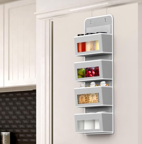 Simple Houseware 4 Clear Window Pocket Over Door Hanging - Image 4