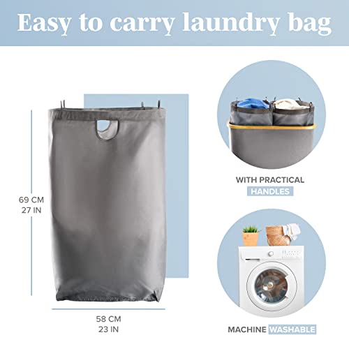 LONBET Laundry Basket with Lid, Made from Breathable Fabric | - Image 6