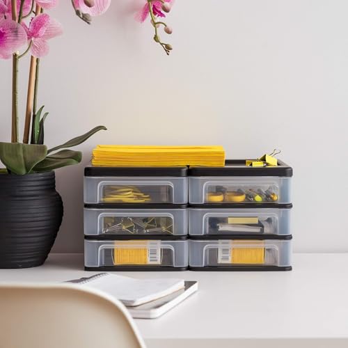 IRIS USA 2-Pack, 3-Drawer Small Plastic Stacking Des | All Products - Image 7