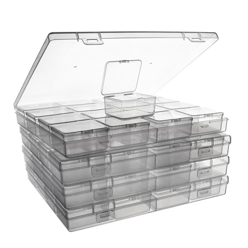 ZIIYAN Bead Storage Containers - 64 Clear Plastic Bead - Image 2