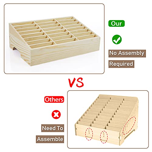 24-Grid Wooden Cell Phone Holder Desktop Organizer - Image 5