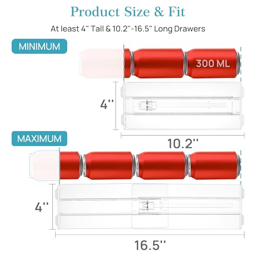 Vtopmart 12 Pack Drawer Dividers for Clothes, 4" High 10.2"-16.5" - Image 7