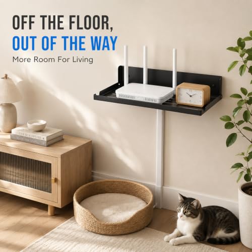 Foldable Wall Mount Router Shelf 14" W x 8" D Metal | All Products - Image 6