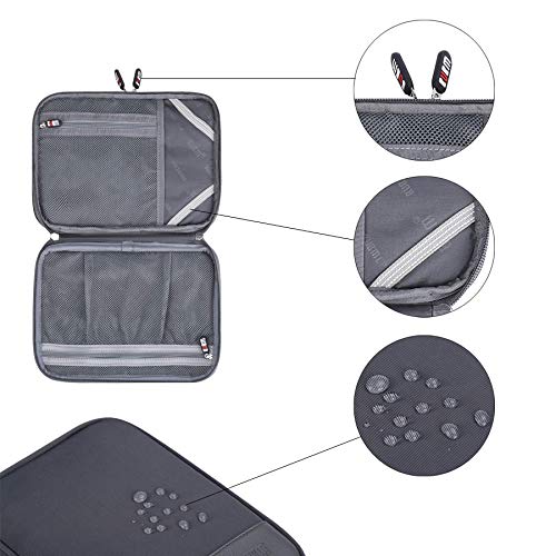 Electronic Cable Organizer Bag - Portable Travel Double Layers - Image 3