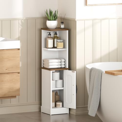 HOOBRO Corner Cabinet, Small Bathroom Corner Cabinet with Door - Image 5