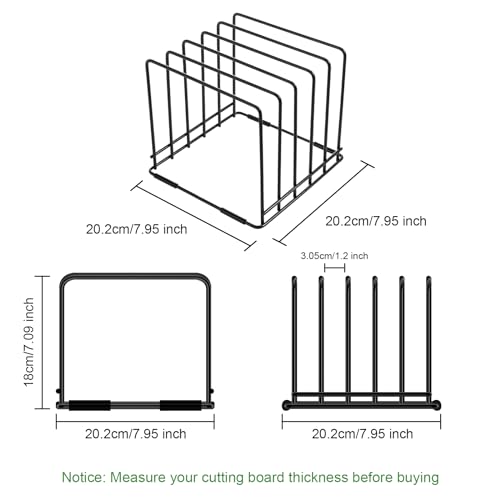 Cutting Board Holder, 1.2 in. Wide Slots Cabinet Organizer - Image 3