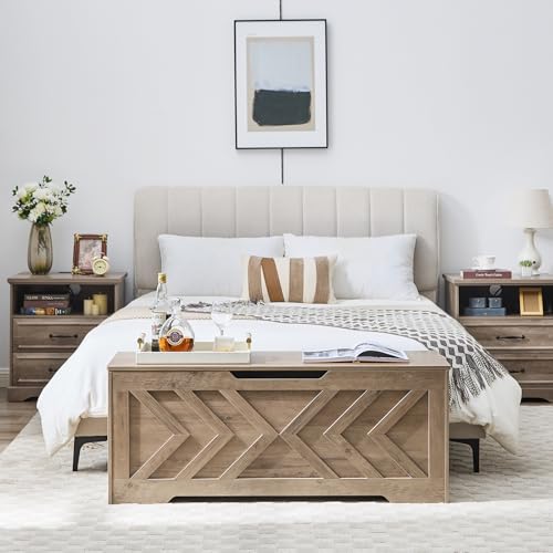 47.2” Storage Bench,Extra Large Wooden Storage Chest - Image 7
