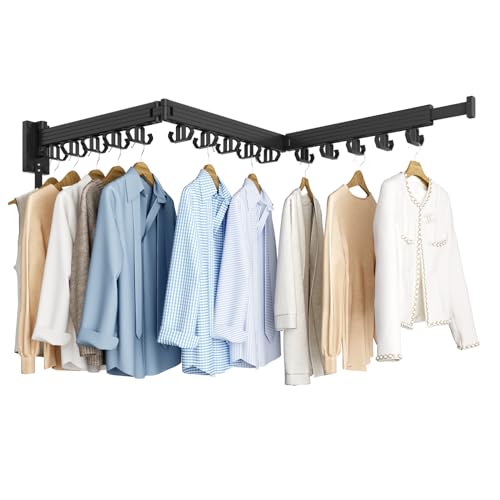Clothes Drying Rack, Wall Mounted Laundry Drying Rack - Image 2
