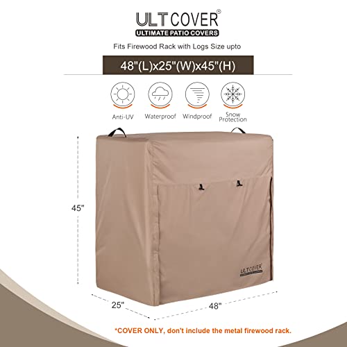 ULTCOVER Waterproof Firewood Racks Cover 4 Feet - Image 4