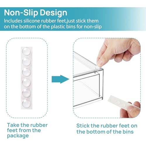 Vtopmart Clear Stackable Storage Drawers, 2 Pack | Home Organization - Image 7
