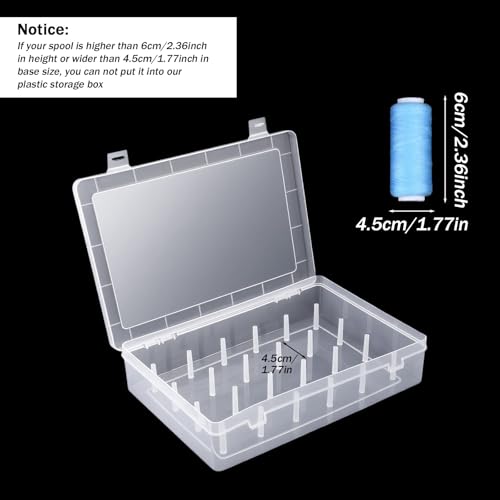 2-Pack Clear Thread Holder Organizer Boxes, Stackable - Image 4