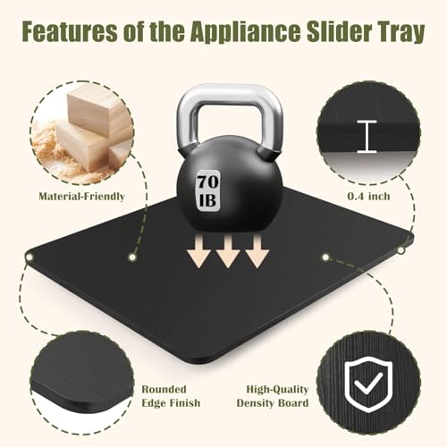 Sliding Tray for Coffee Maker, 360° Rolling Tray Appliance - Image 7