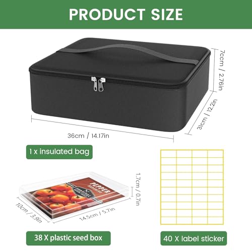 38 Slots Seed Storage Organizer Box with Insulated Bag - Image 4