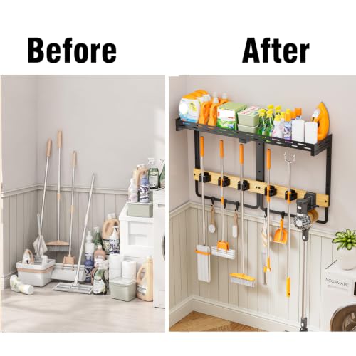 Broom and Mop Organizer Wall Hanging, Broom Hanger Holder - Image 7