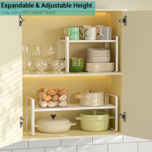 2 Pack Expandable Cabinet Organizer Shelves, 88lbs High Weight - Image 3