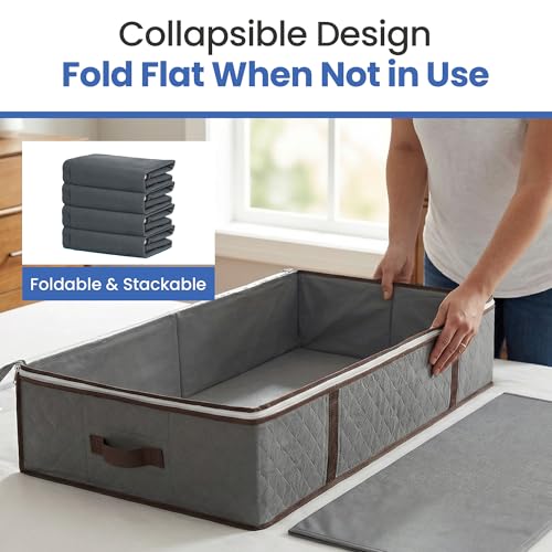Underbed Storage Bags 4-Pack - Foldable Under Bed St | All Products - Image 4