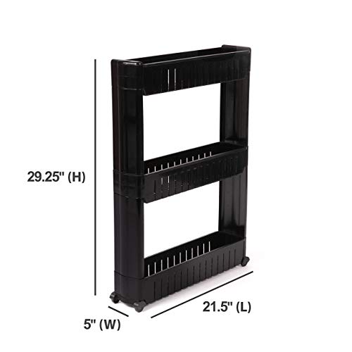 IdeaWorks 3 Tier Slide Out Storage Tower Laundry / Kitchen Slim - Image 8