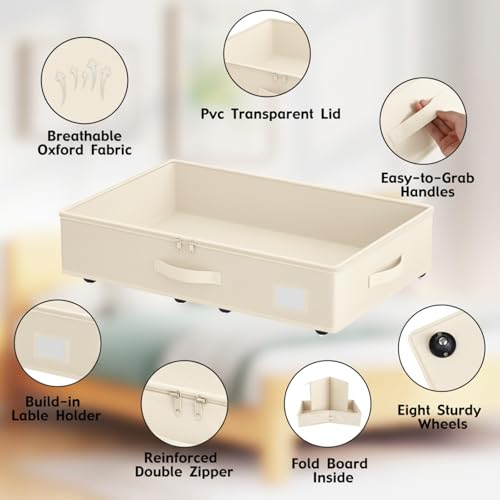 EE-RoomWorld Under Bed Storage with Wheels，5.5 inches - Image 6