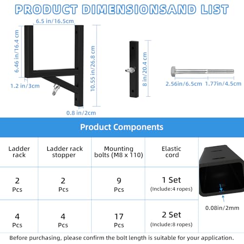 Cargo Trailer Ladder Rack-200lb Load-Carry 1-2 | Garage Storage - Image 7