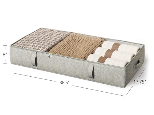 2-Pack Under Bed Storage Containers, 8 Inches Tall Clothes - Image 4