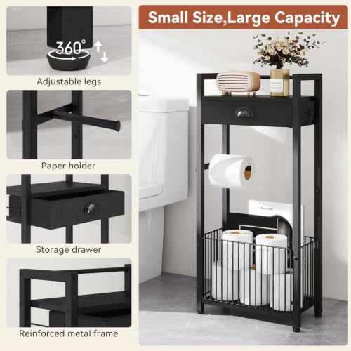 IBUYKE Toilet Paper Holder Toilet Roll Dispenser Storage - Image 5