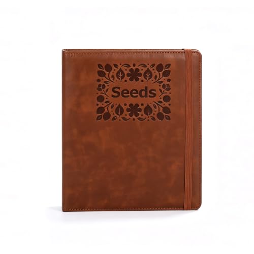 Seed Binder Organizer, 80 Resealable Envelopes 40 Sheets,Brown - Image 5