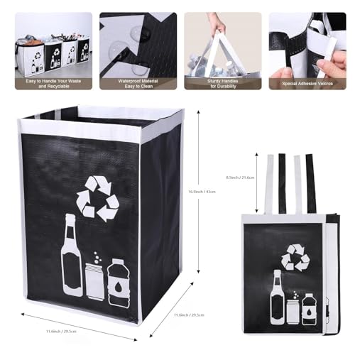 Recycle Waste Bag for Kitchen Home- Indoor Recycling Bins Trash - Image 3